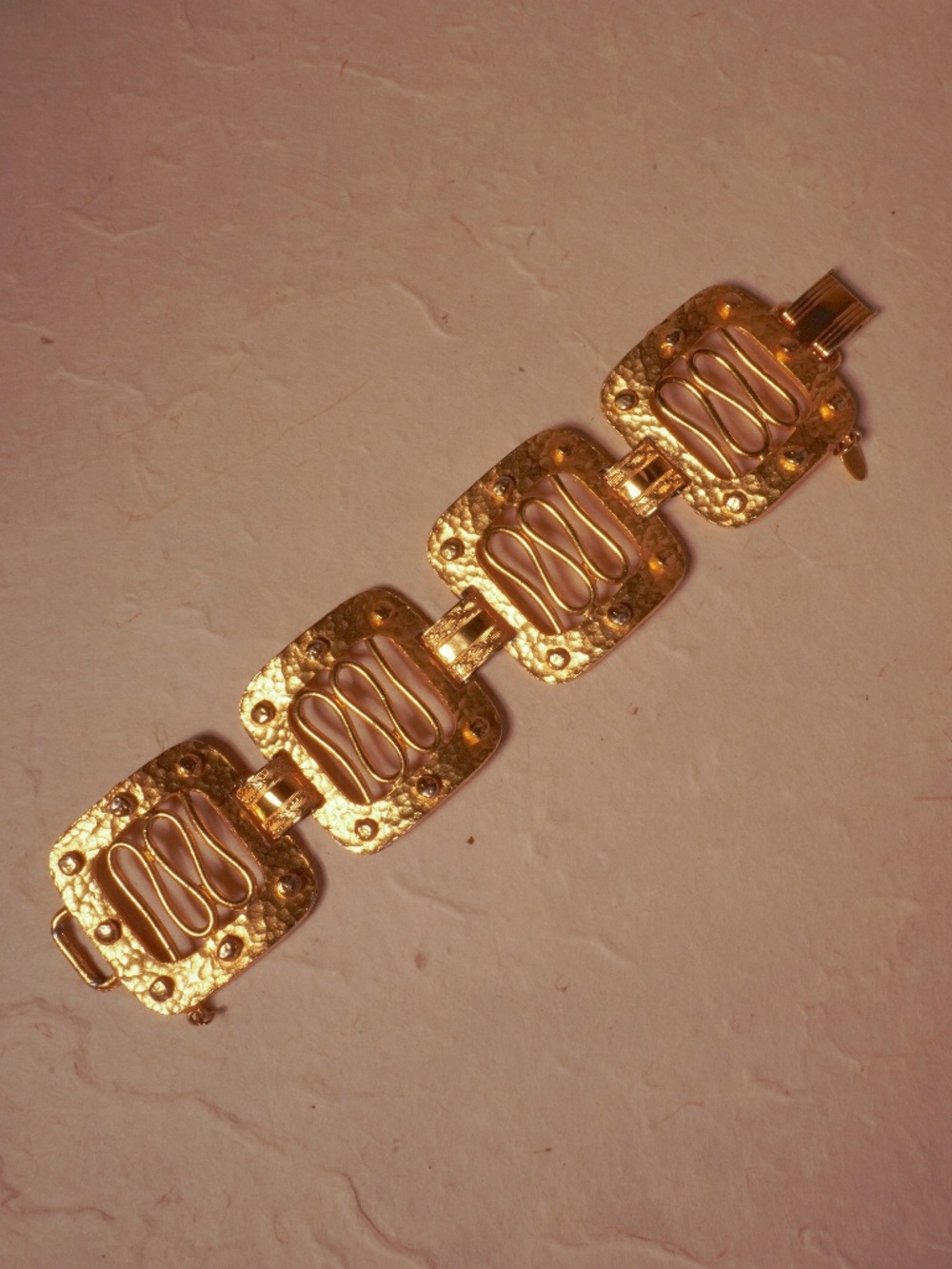37. Vintage Rogét Matte Gold Brutalist Bracelet
